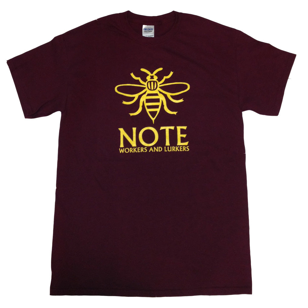 NOTE Bee burgundy/yellow T shirt