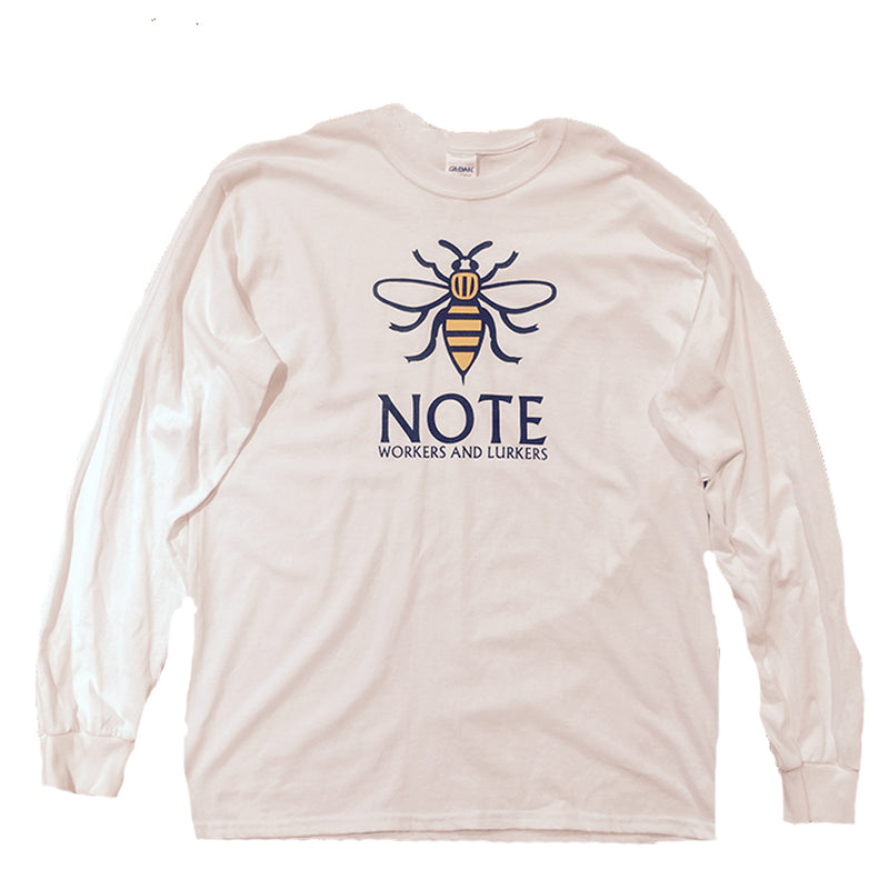NOTE Bee Workers & Lurkers white long sleeve T shirt