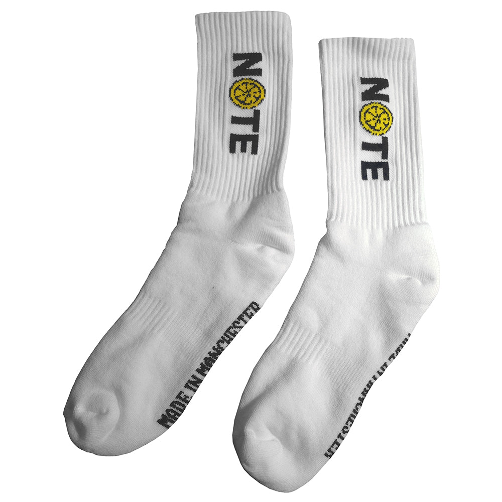 NOTE Lemon white UK 3-6 socks