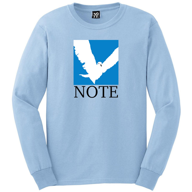 NOTE Peace light blue/blue long sleeve T shirt