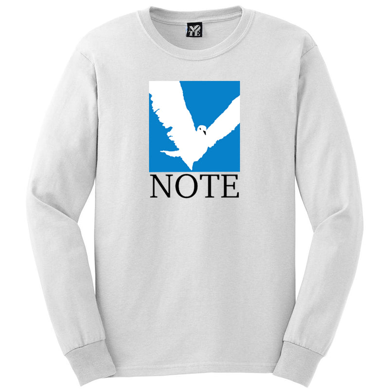 NOTE Peace white/blue long sleeve T shirt