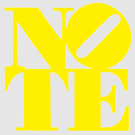 NOTE sticker yellow/clear