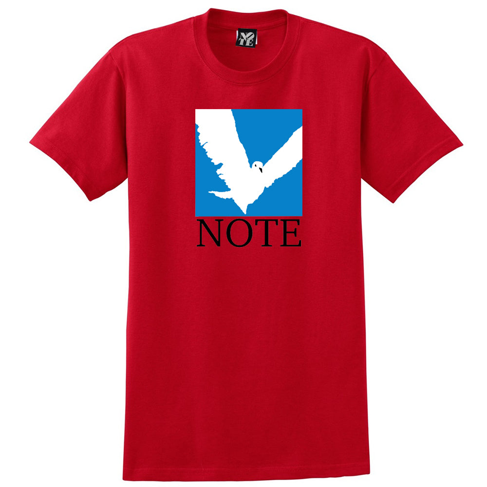 NOTE Peace red/blue T shirt