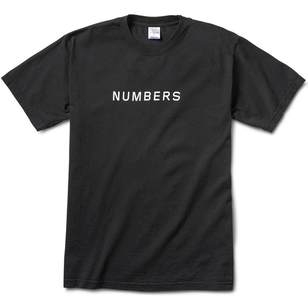 Numbers Wordmark black T shirt