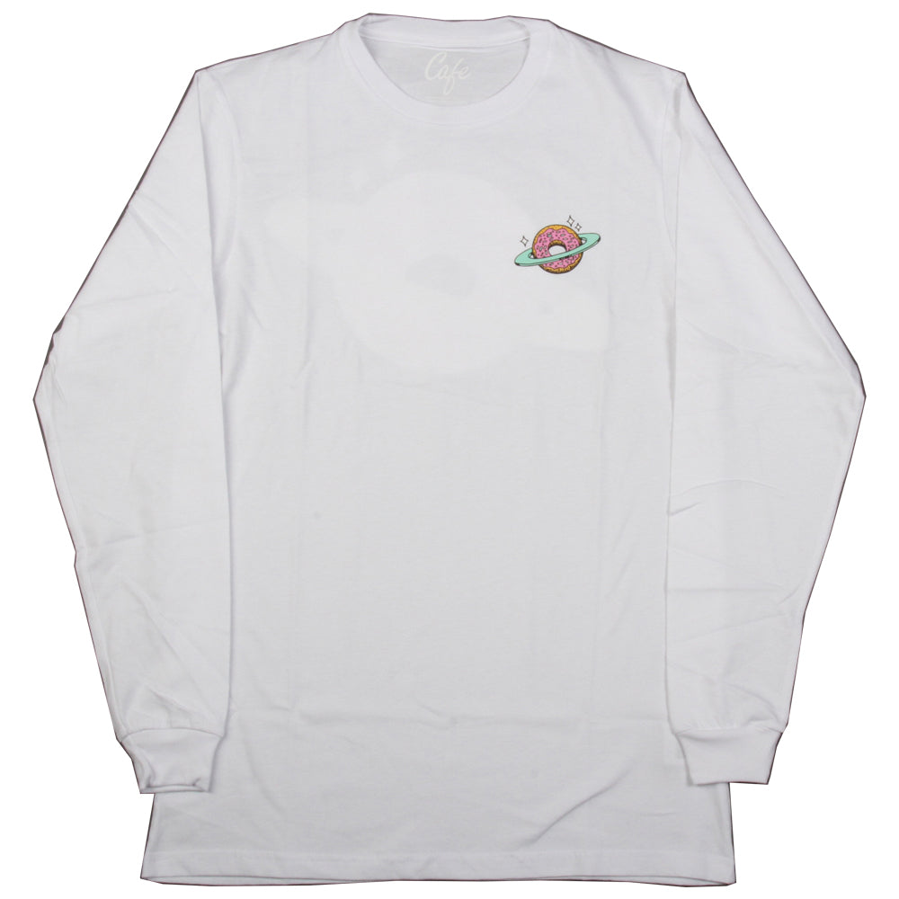 Skateboard Cafe Planet Donut white long sleeve T shirt