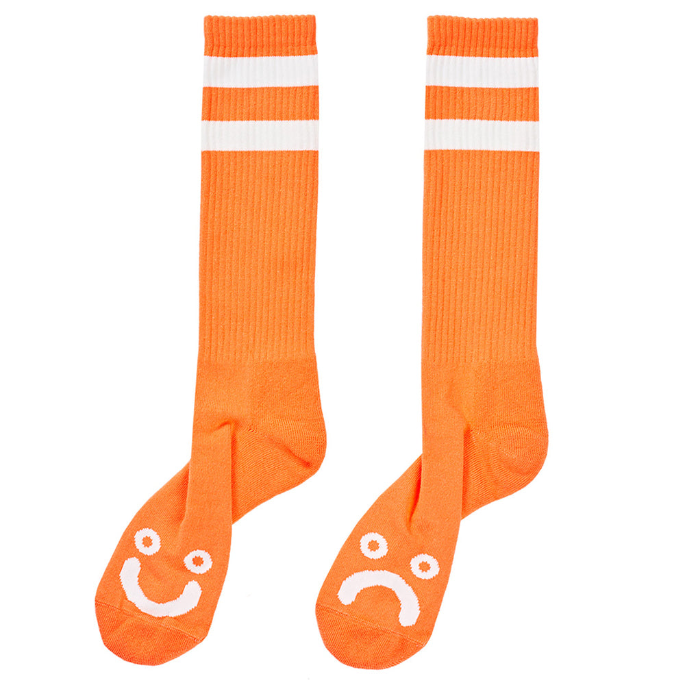 Polar Happy Sad orange socks UK 8-12
