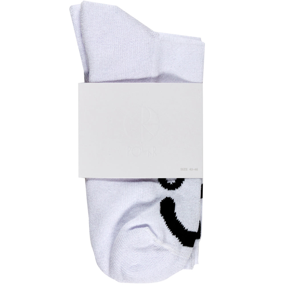 Polar Happy Sad socks white