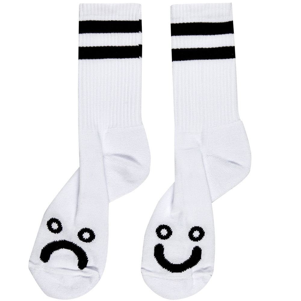 Polar Happy Sad socks white
