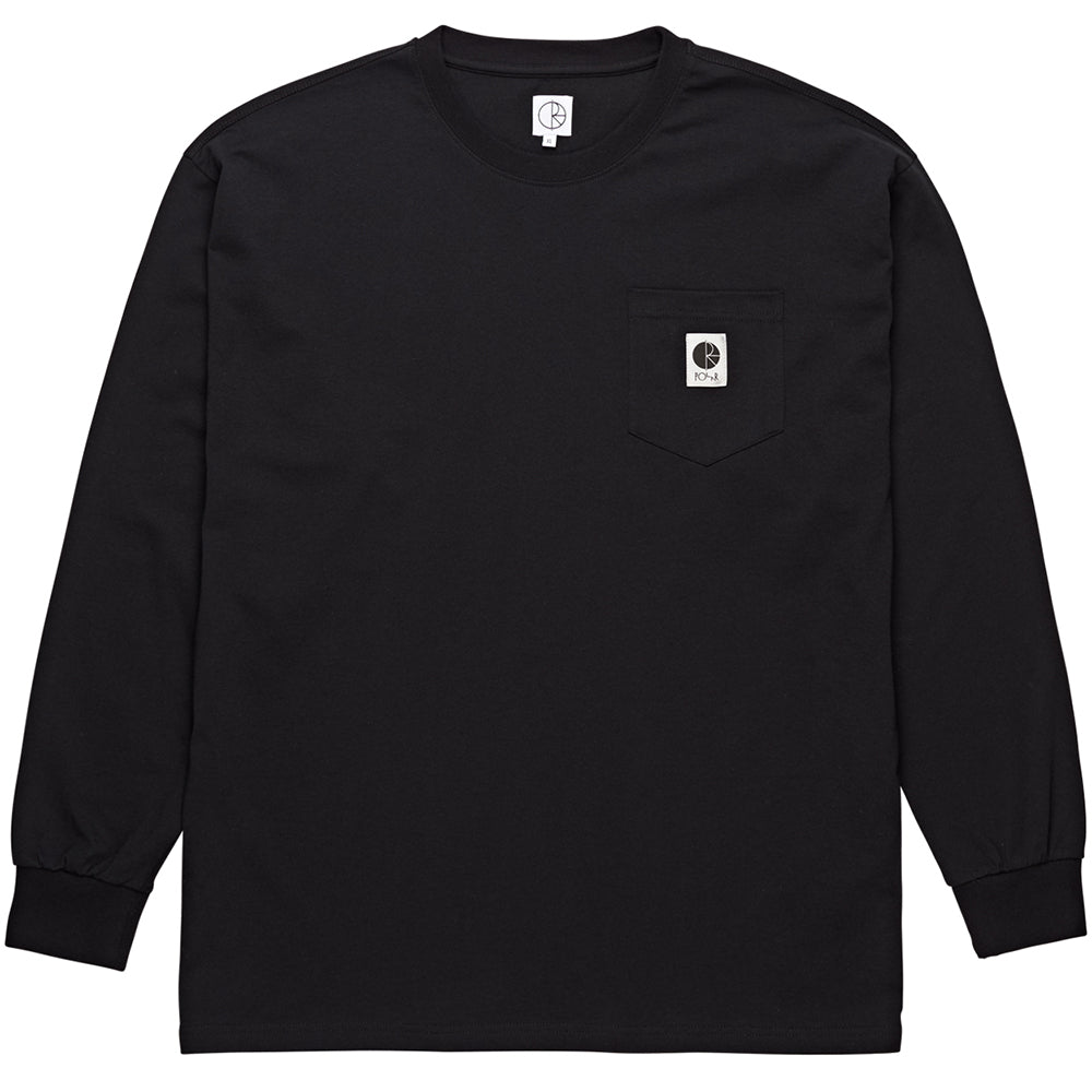 Polar Pocket long sleeve T shirt black