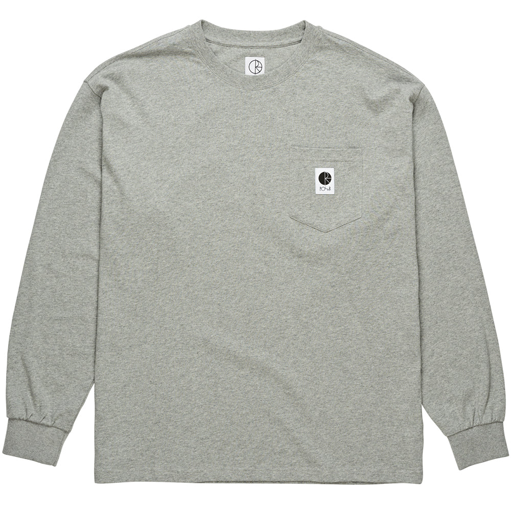 Polar Pocket long sleeve T shirt heather grey