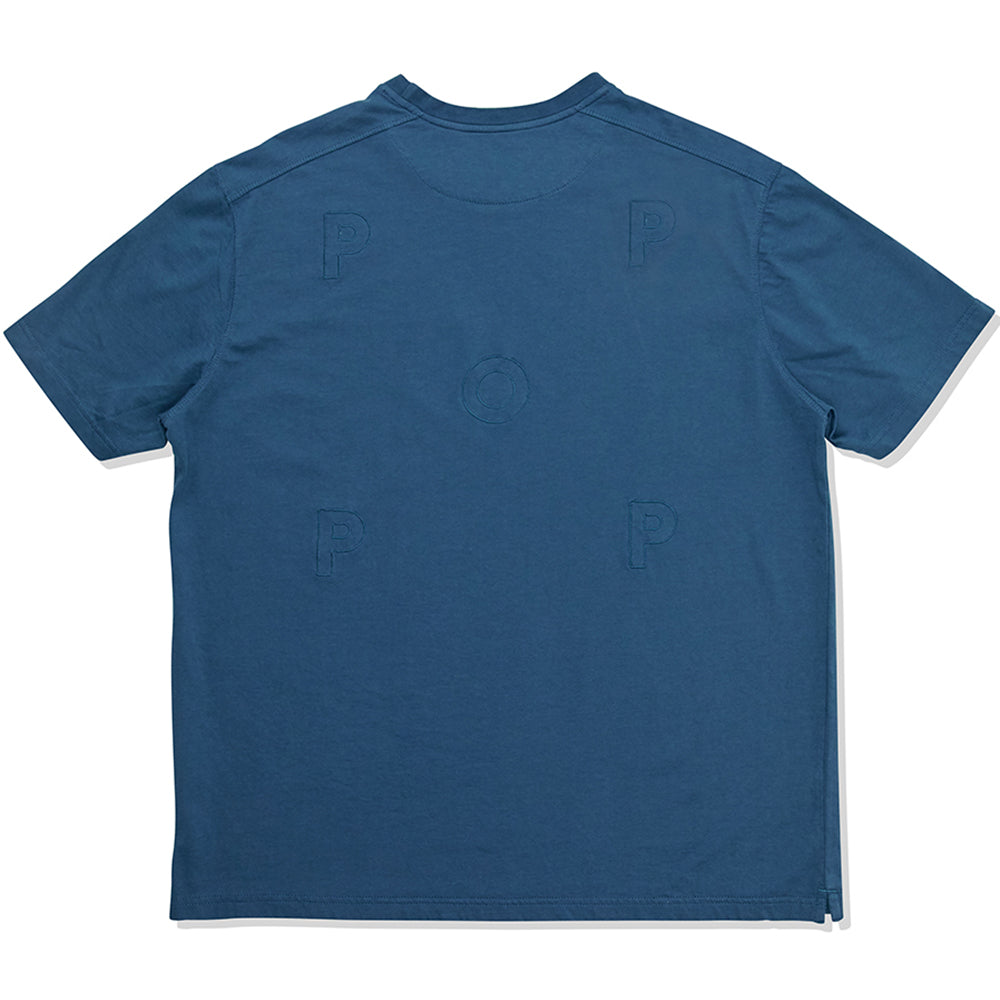 Pop Trading Company Logo Outline T shirt dark teal