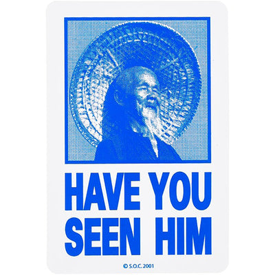 Powell Peralta Have You Seen Him Sticker blue
