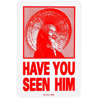 Powell Peralta Have You Seen Him Sticker red