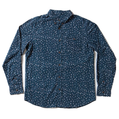 The Quiet Life Notes button down navy shirt