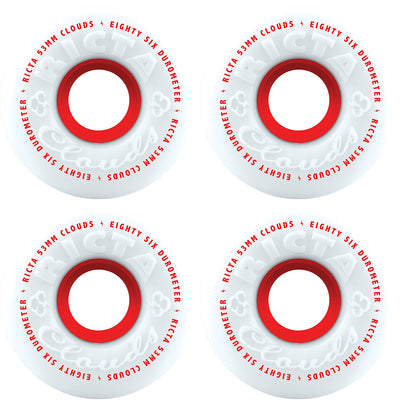 Ricta Clouds 86A white/red wheels 53mm