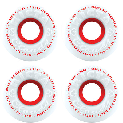 Ricta Clouds 86A white/red wheels 57mm
