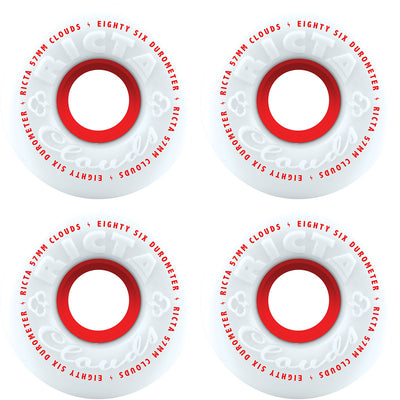 Ricta Clouds 86A white/red wheels 57mm