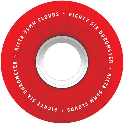 Ricta Clouds 86A red/white wheels 55mm