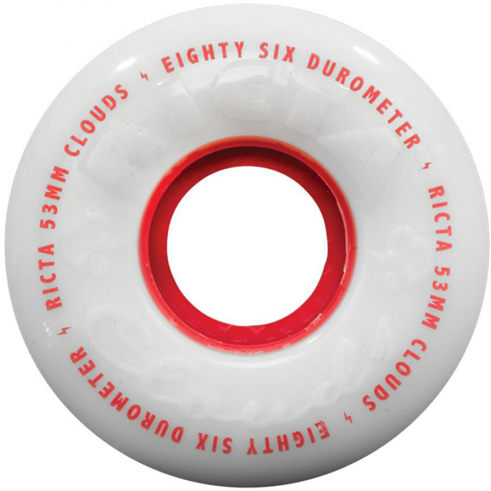 Ricta Clouds Red 86A Skateboard Wheels 55mm