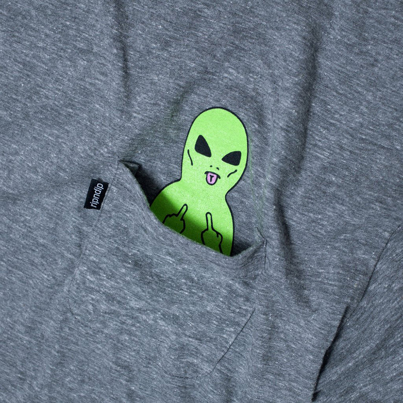 Ripndip Lord Alien pocket grey T shirt