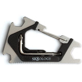 Sk8ology skateboard tool carabiner 2.0 silver/black