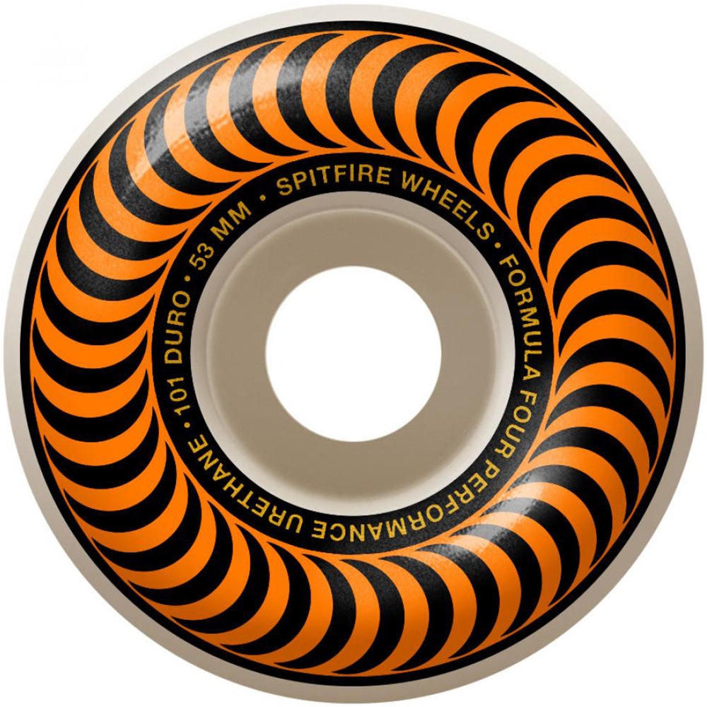 Spitfire Formula Four Classics 101du Orange Skateboard Wheels 53mm