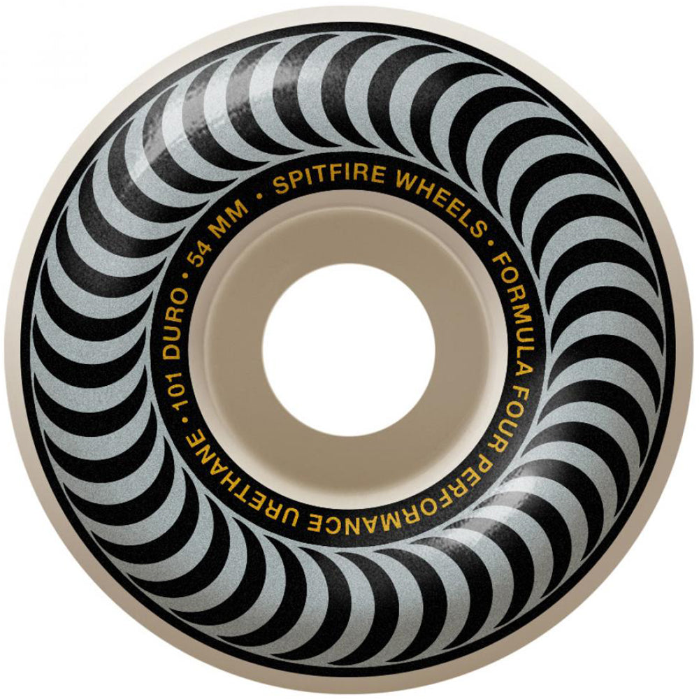 Spitfire Formula Four Classics Silver 101du Skateboard Wheels 54mm