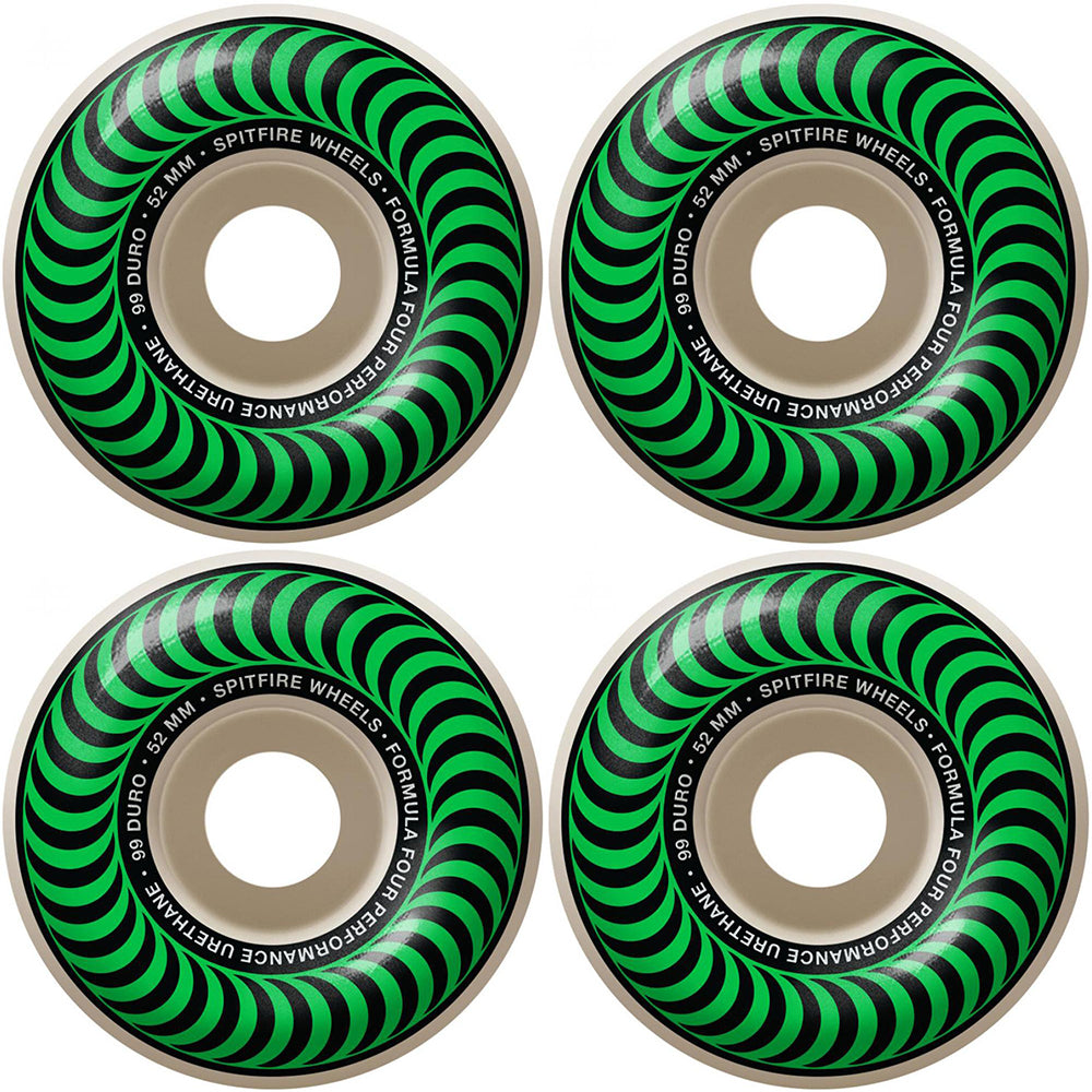 Spitfire Formula Four Classics 99du green wheels 52mm