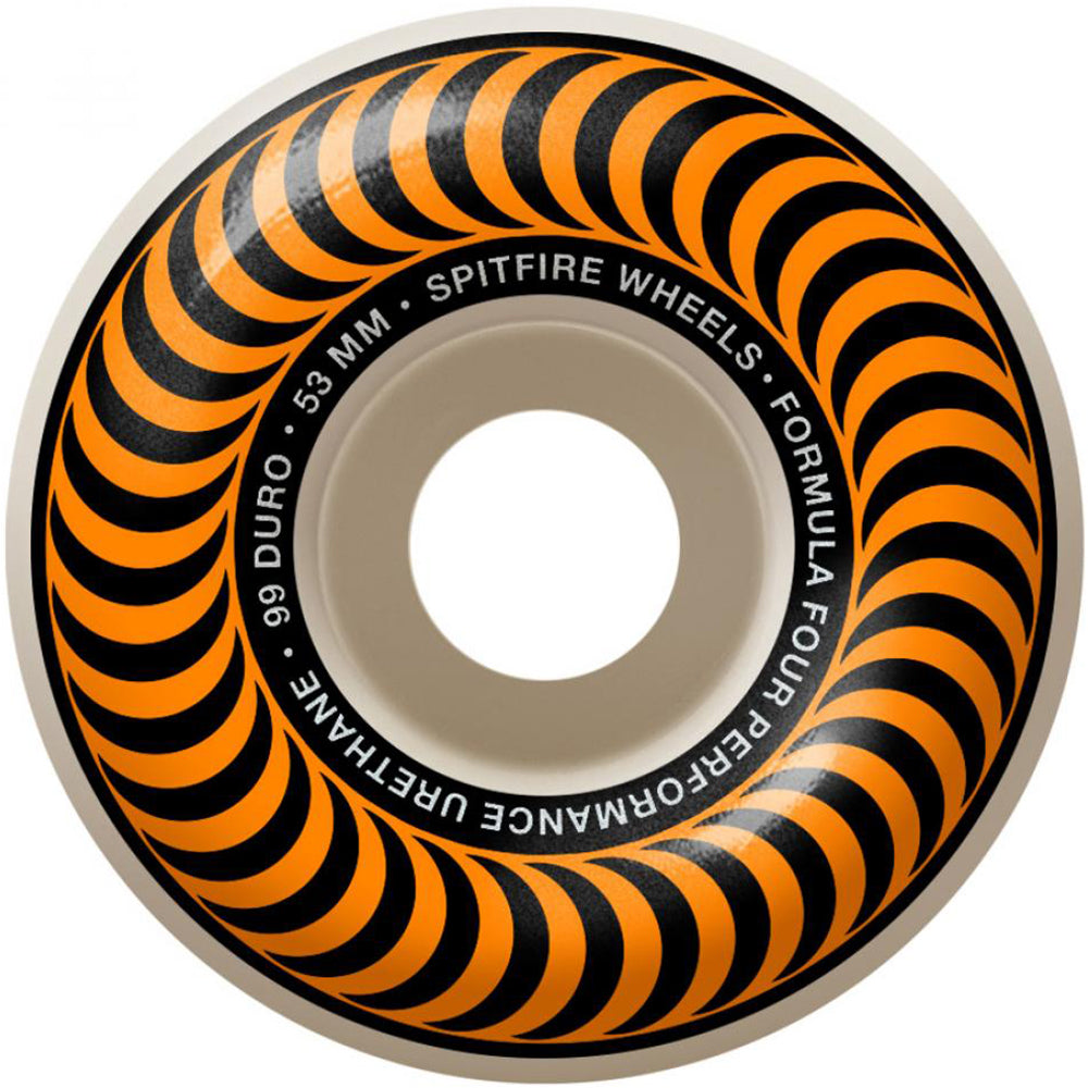 Spitfire Formula Four Classics 99du Orange Skateboard Wheels 53mm