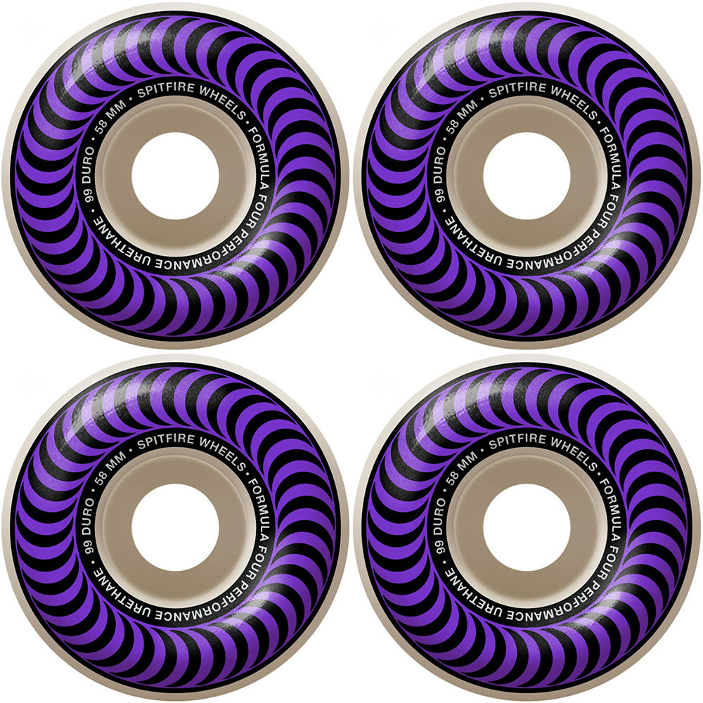 Spitfire Formula Four Classics 99du purple wheels 58mm