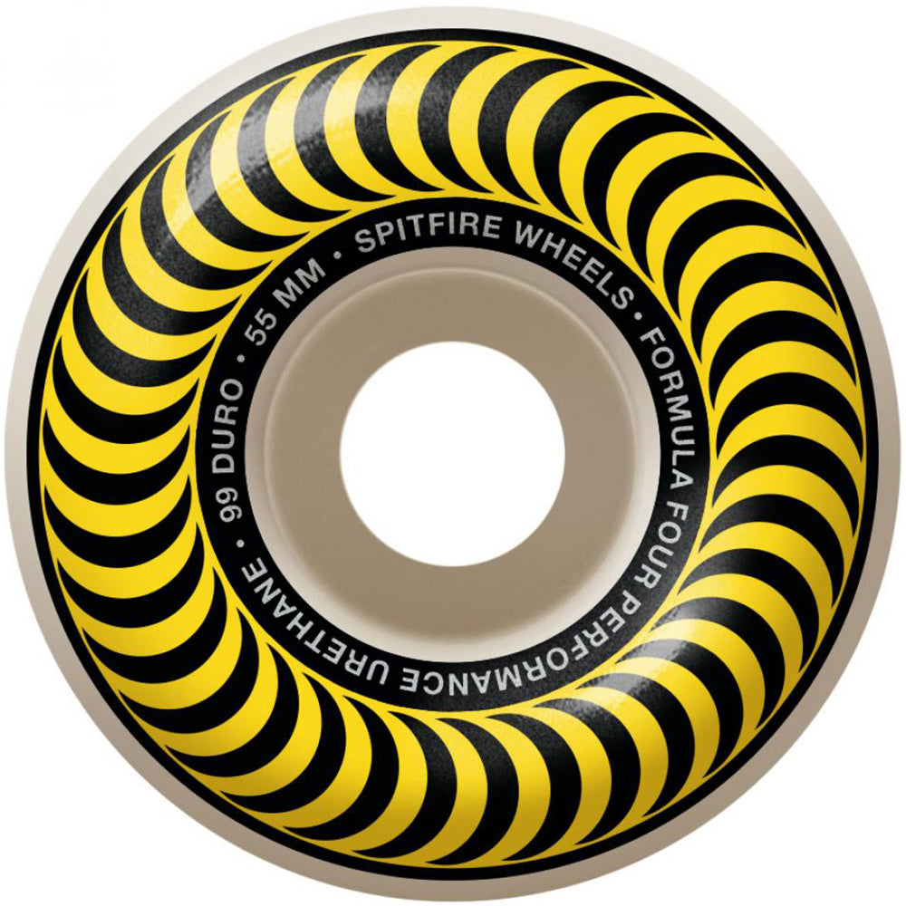 Spitfire Formula Four Classics 99du Yellow Skateboard Wheels 55mm