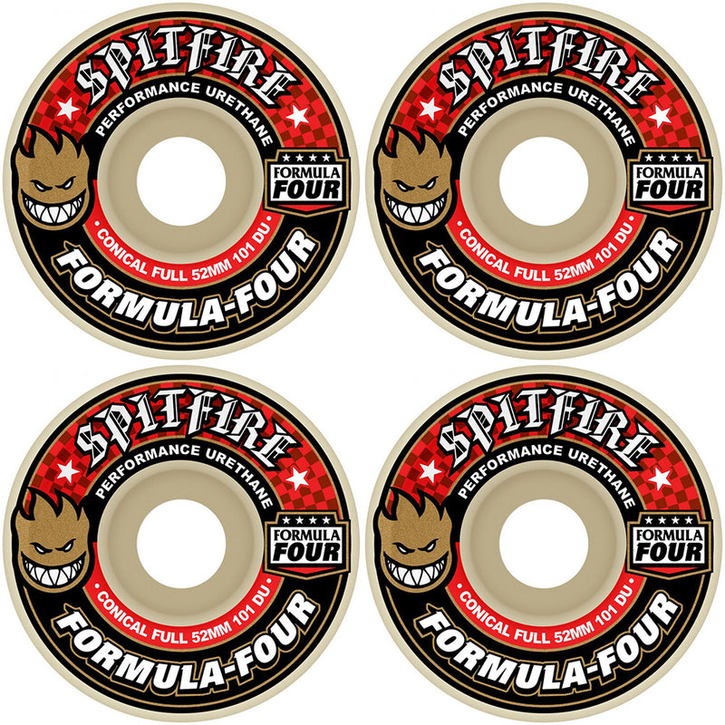 Spitfire Formula Four Conical Full 101du Wheels 52mm