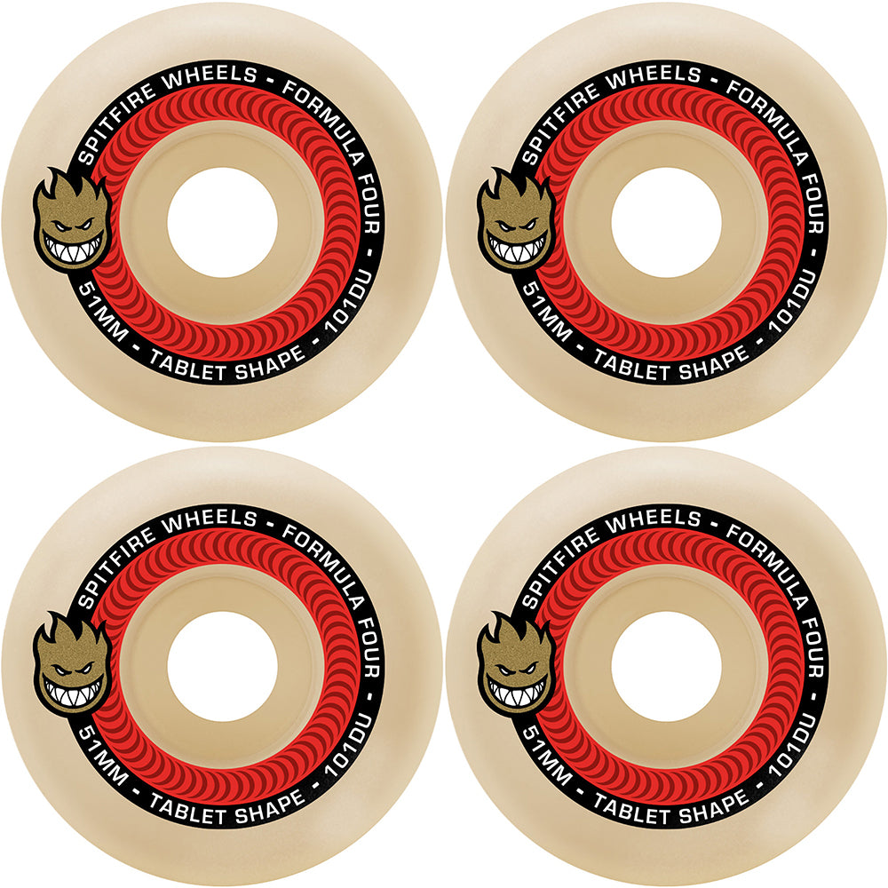 Spitfire Formula Four Tablet 101du Wheels 52mm