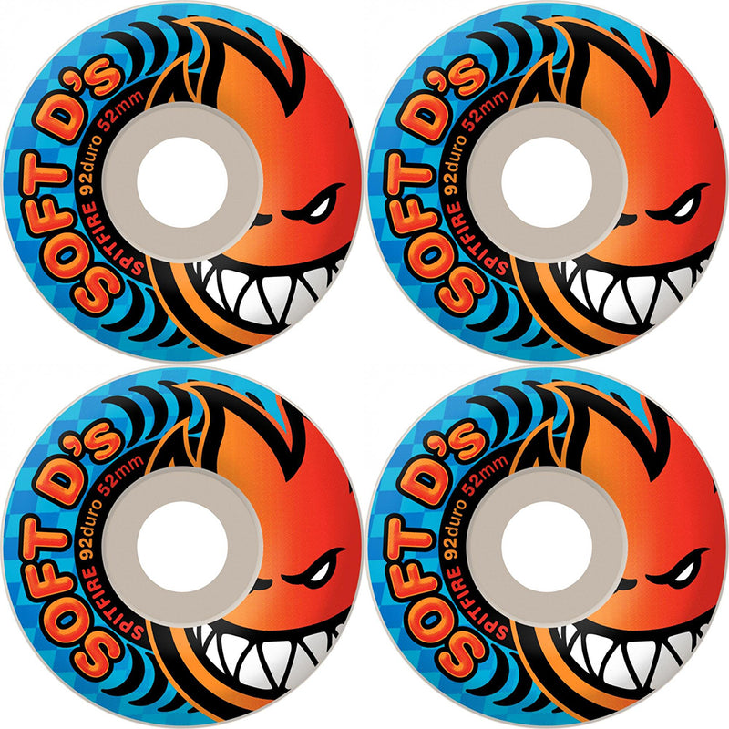 Spitfire 92DU Soft D's white 56mm soft wheels