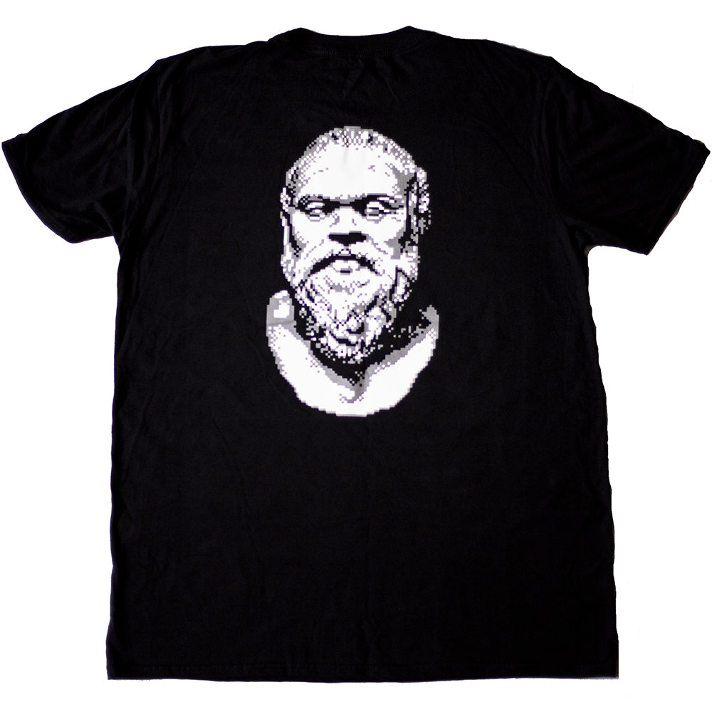 The Footsy Sock Market Socrates black T shirt