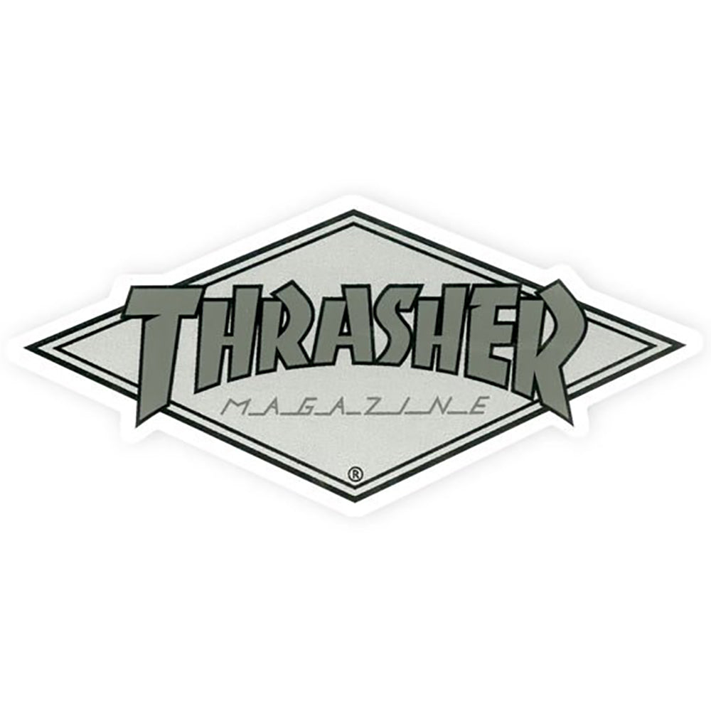 Thrasher Diamond Logo Sticker silver