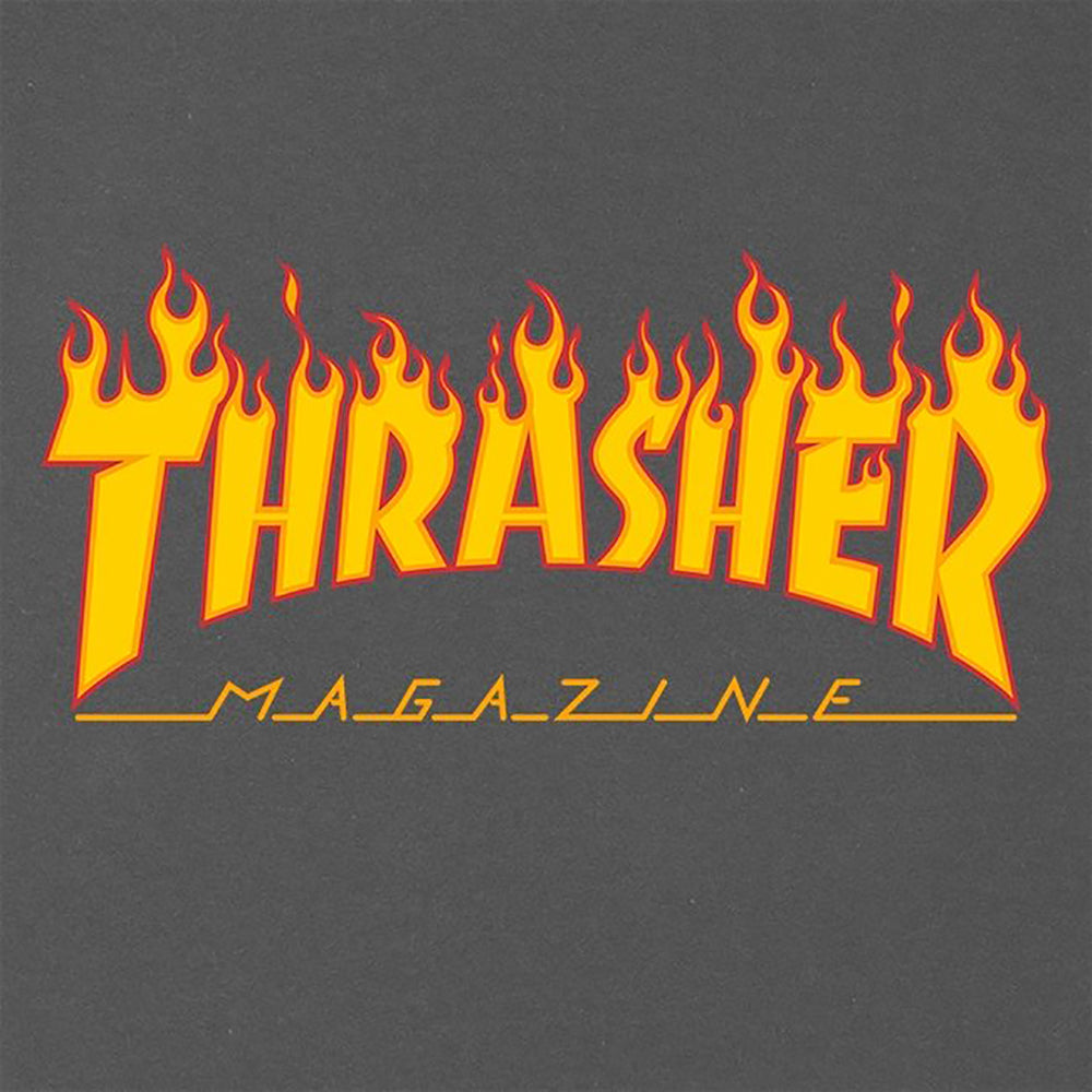 Thrasher Flame Logo T shirt charcoal