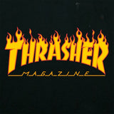 Thrasher Flame Logo long sleeve T shirt black