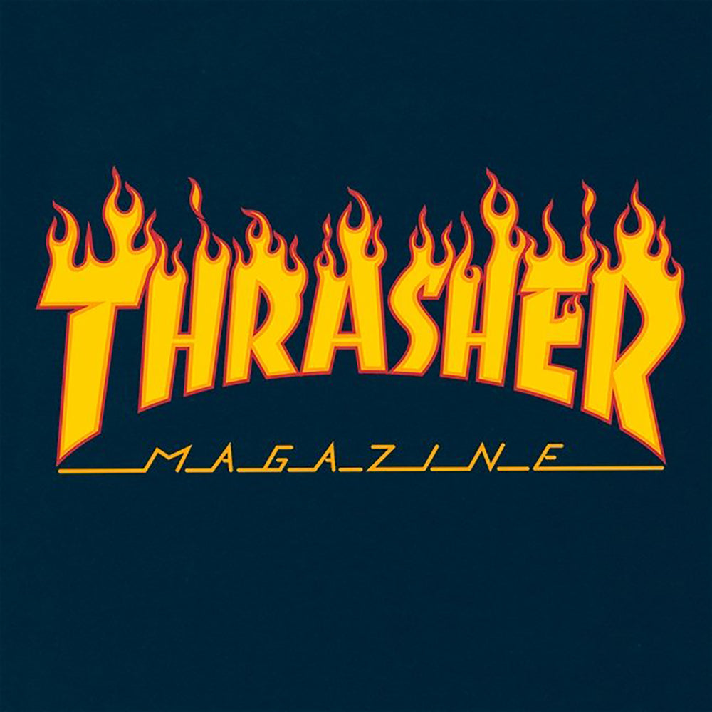 Thrasher Flame Logo hood navy