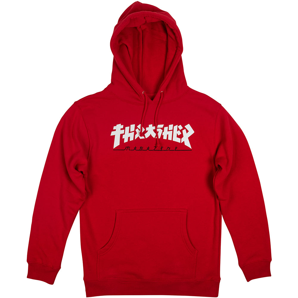Thrasher Godzilla hoodie red