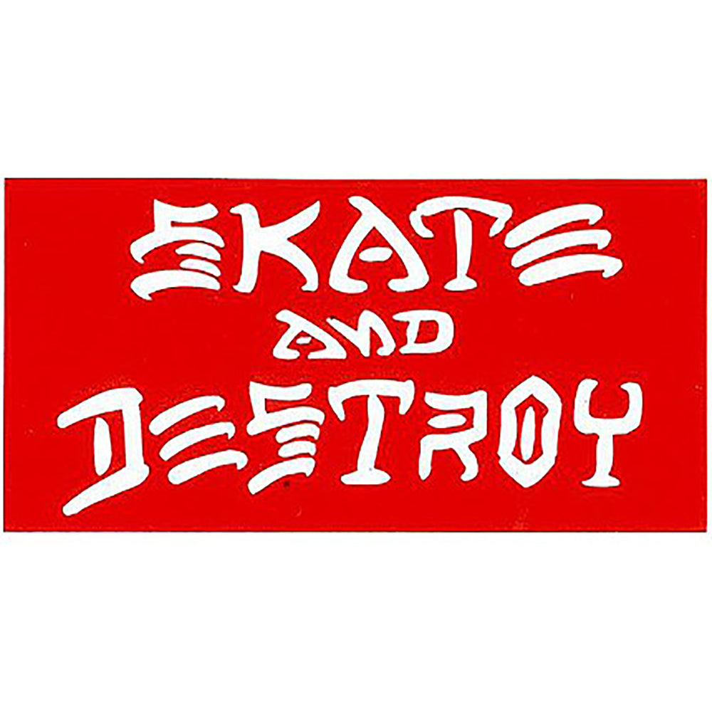 Thrasher Skate and Destroy Sticker red
