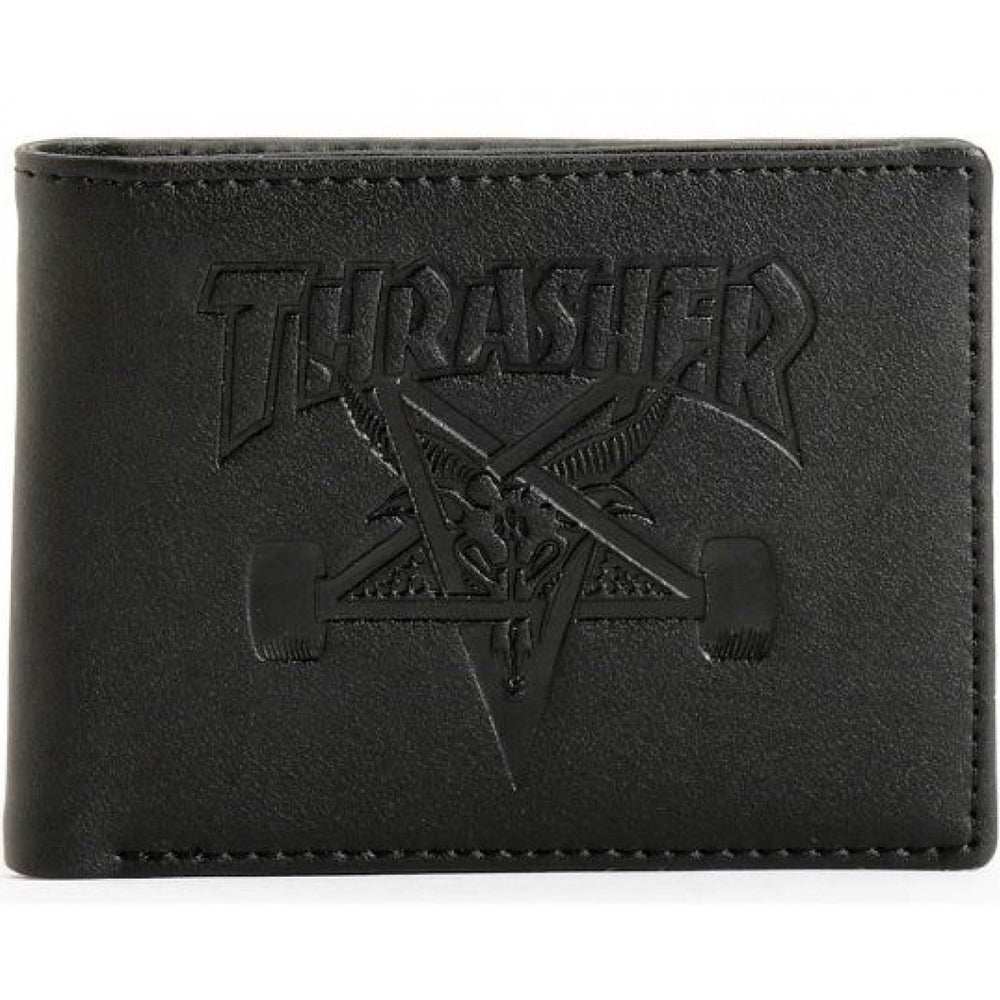 Thrasher Skategoat Embossed Leather Wallet black