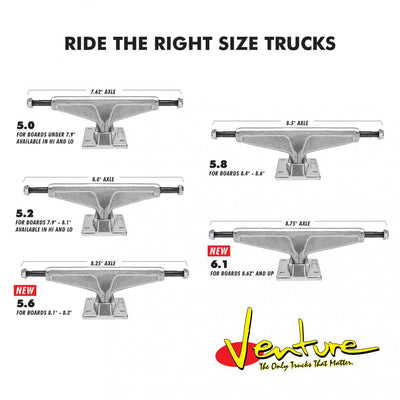 Venture V-Hollow 6.1 polished trucks 8.75"