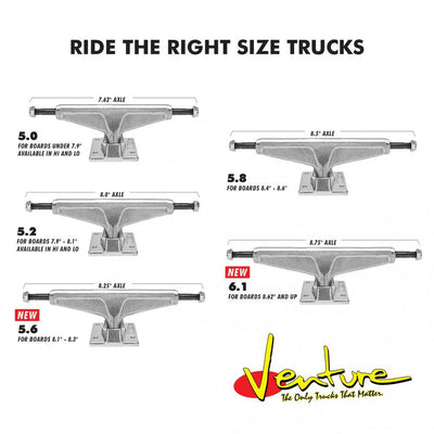 Venture V-Hollow 5.8 polished trucks 8.5"